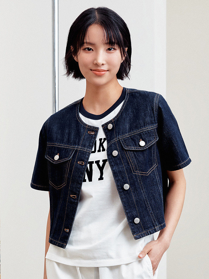여성) 데님 숏슬리브 재킷