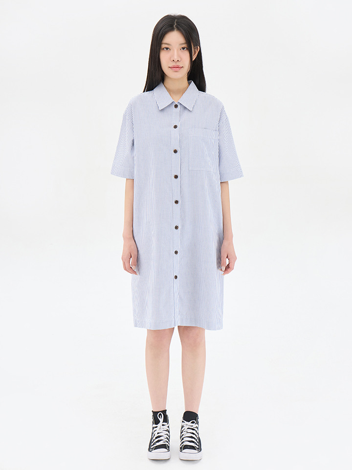 여성) 풀오픈 셔츠형 원피스