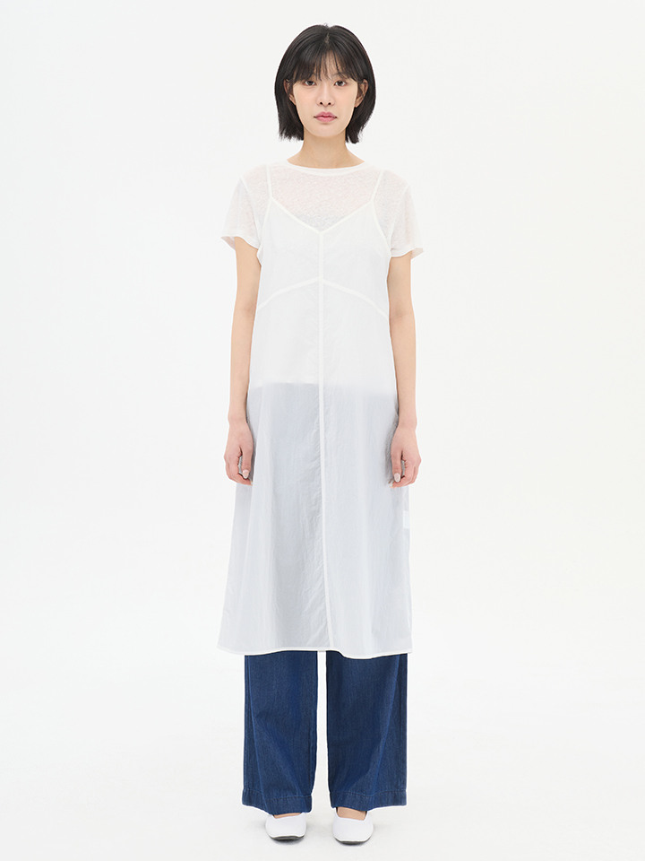 여성) 레이어드 슬립 롱 원피스