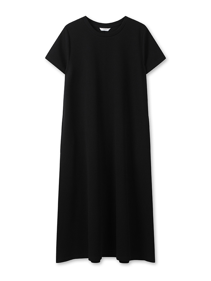 여성) 텍스처드 반팔 원피스