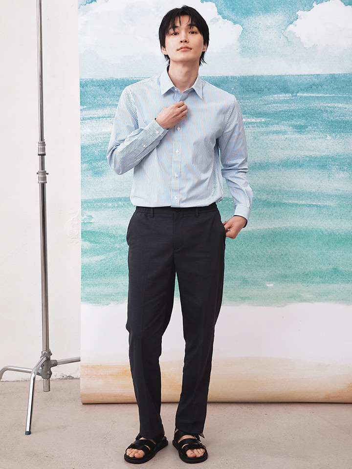 남성) 쿨터치 테이퍼드 밴딩 슬랙스