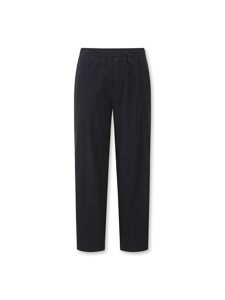 남성) 시어써커 테이퍼드 밴딩 팬츠