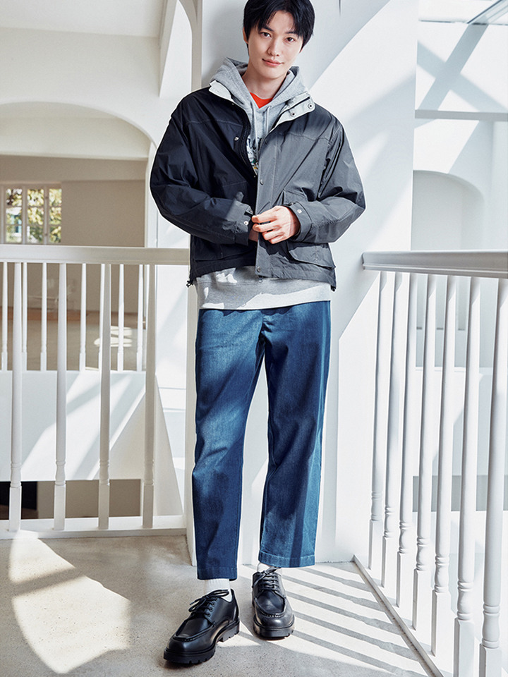 남성) 데님 테이퍼드 앵클 팬츠