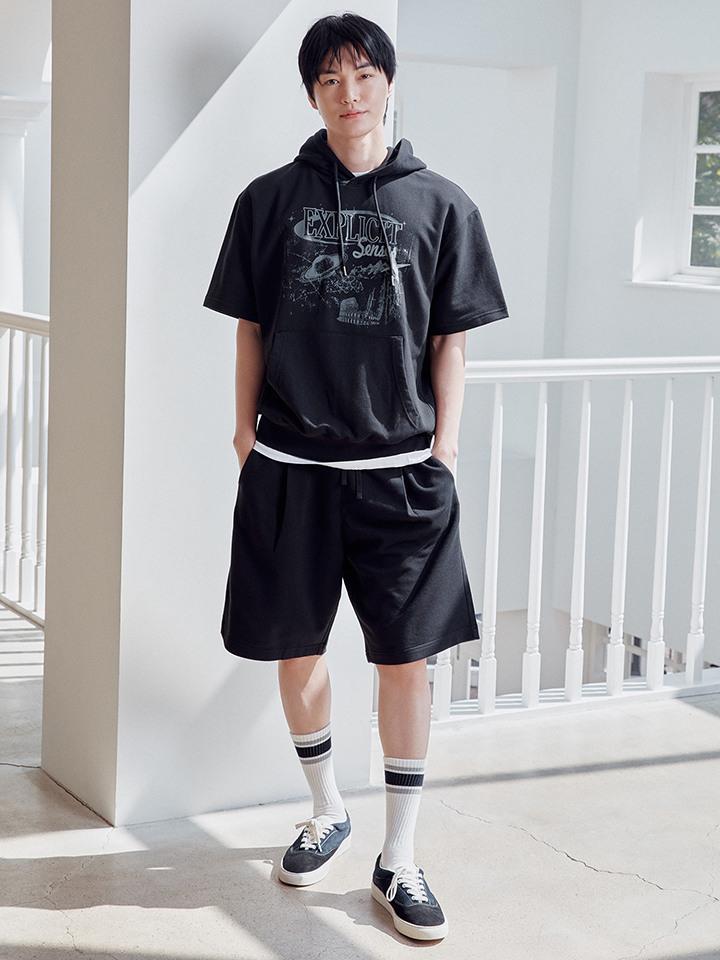 남성) 원 턱 버뮤다 쇼츠