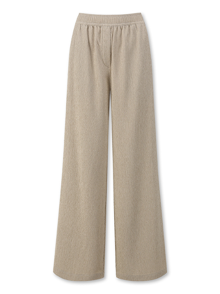 여성) 크링클 스트레이트 밴딩 팬츠