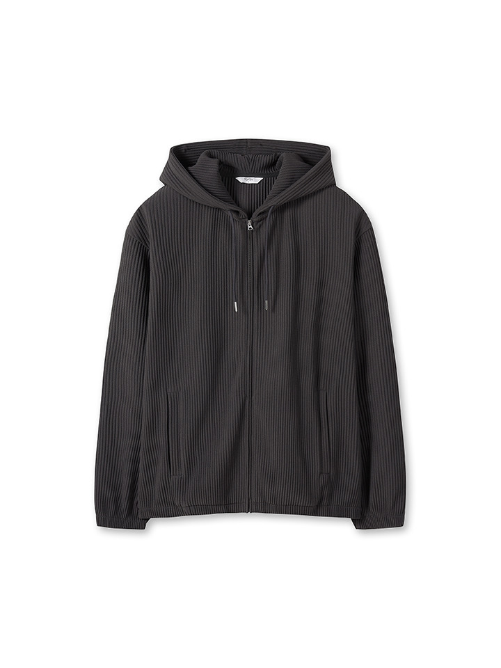 공용) 플리츠 후드 집업