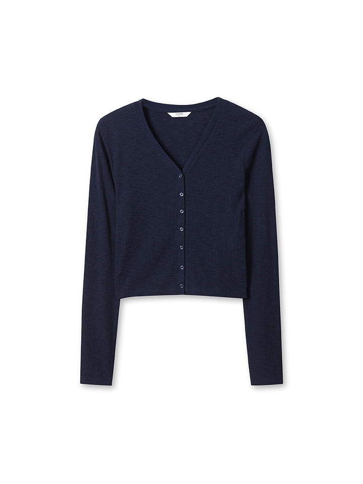 여성) 시어 립 가디건