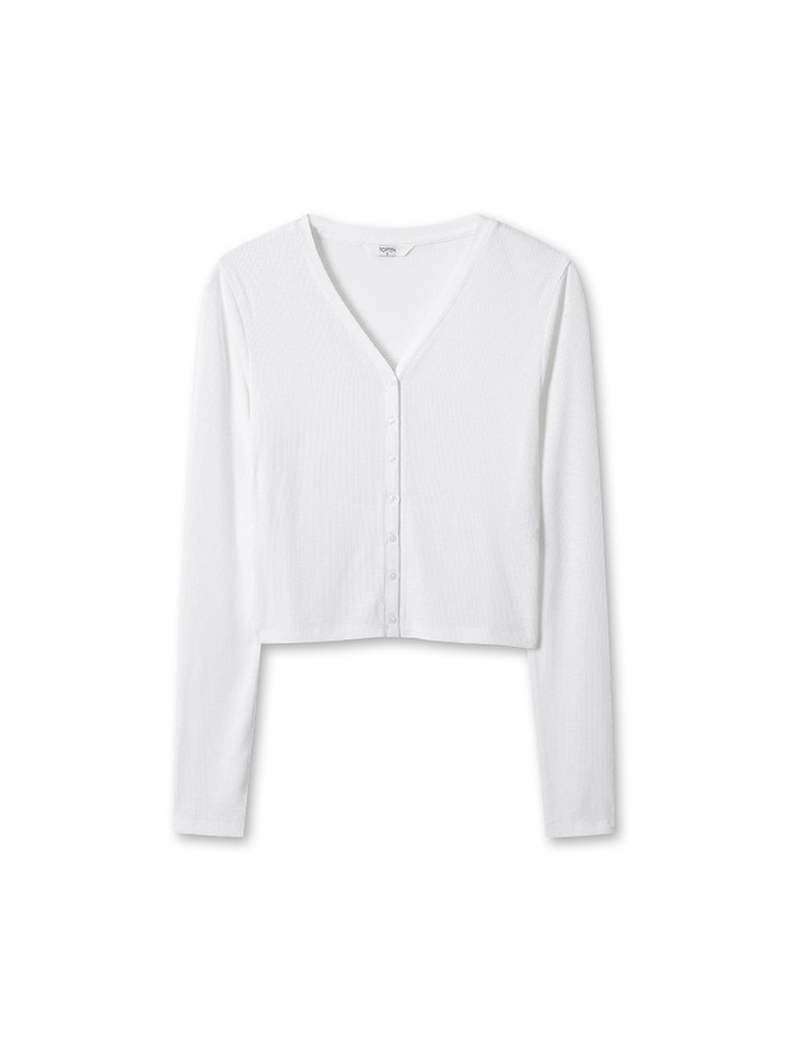 여성) 시어 립 가디건