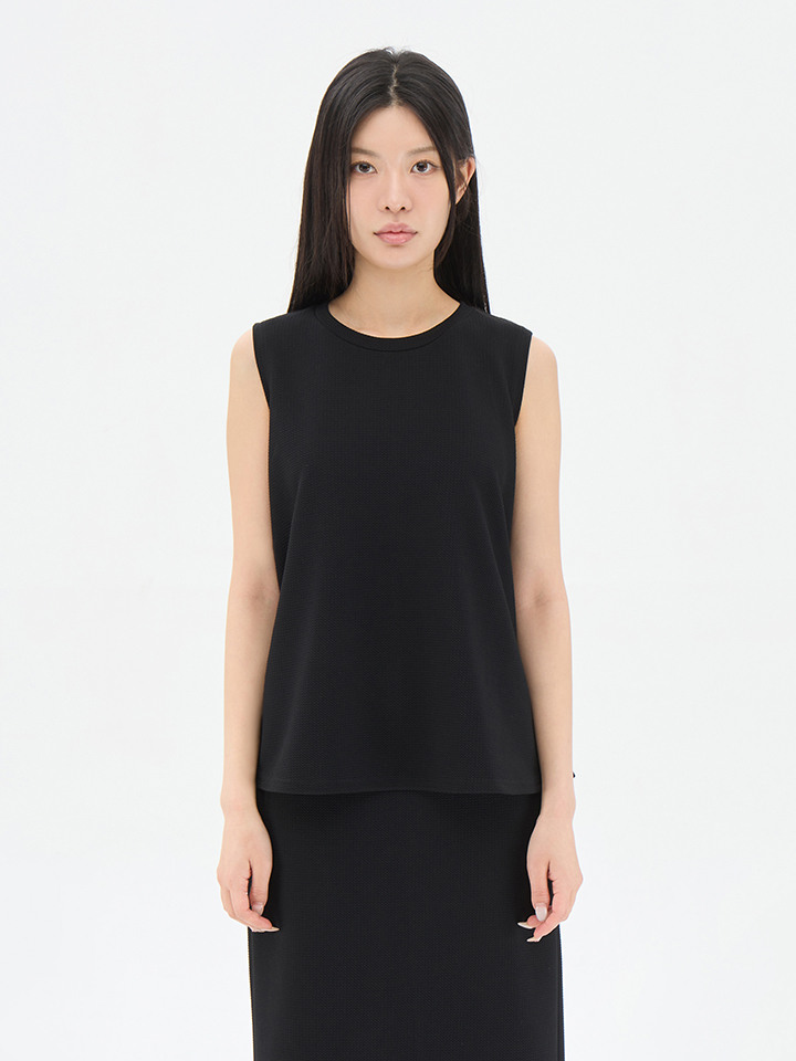 여성) 텍스쳐드 플레어 탱크