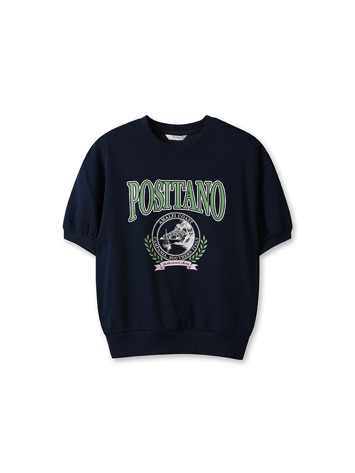 여성) 쿨에어 코튼 더블니트 반팔 스웨트셔츠