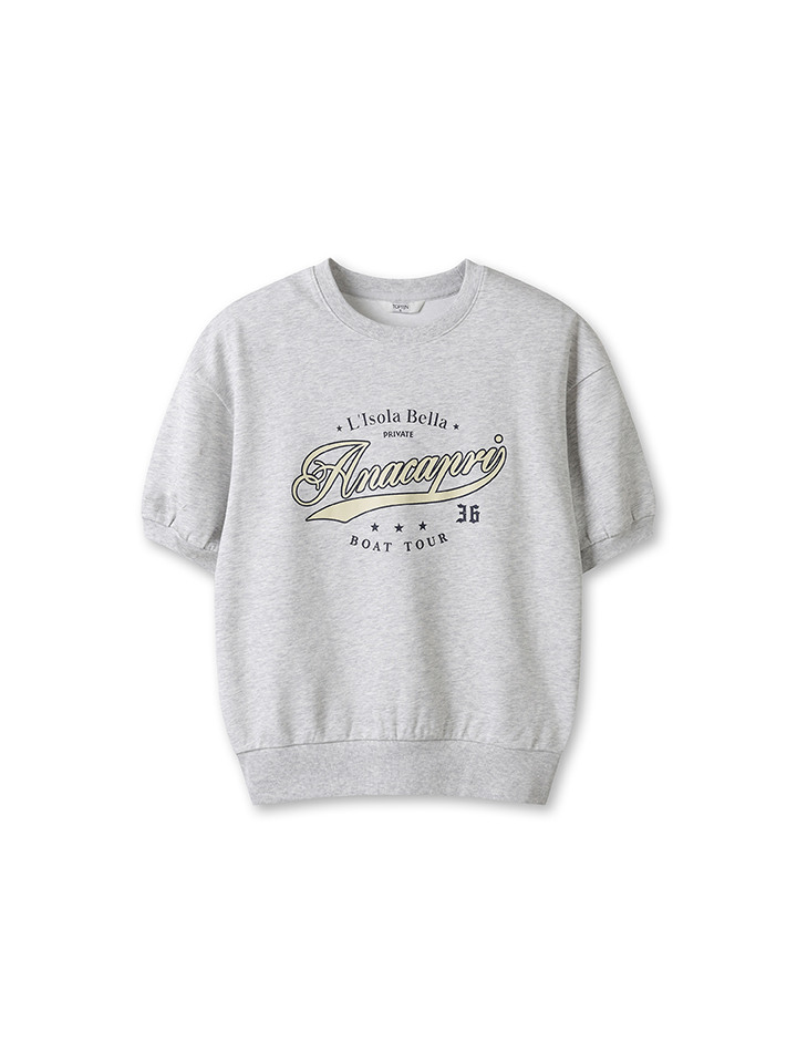 여성) 쿨에어 코튼 더블니트 반팔 스웨트셔츠