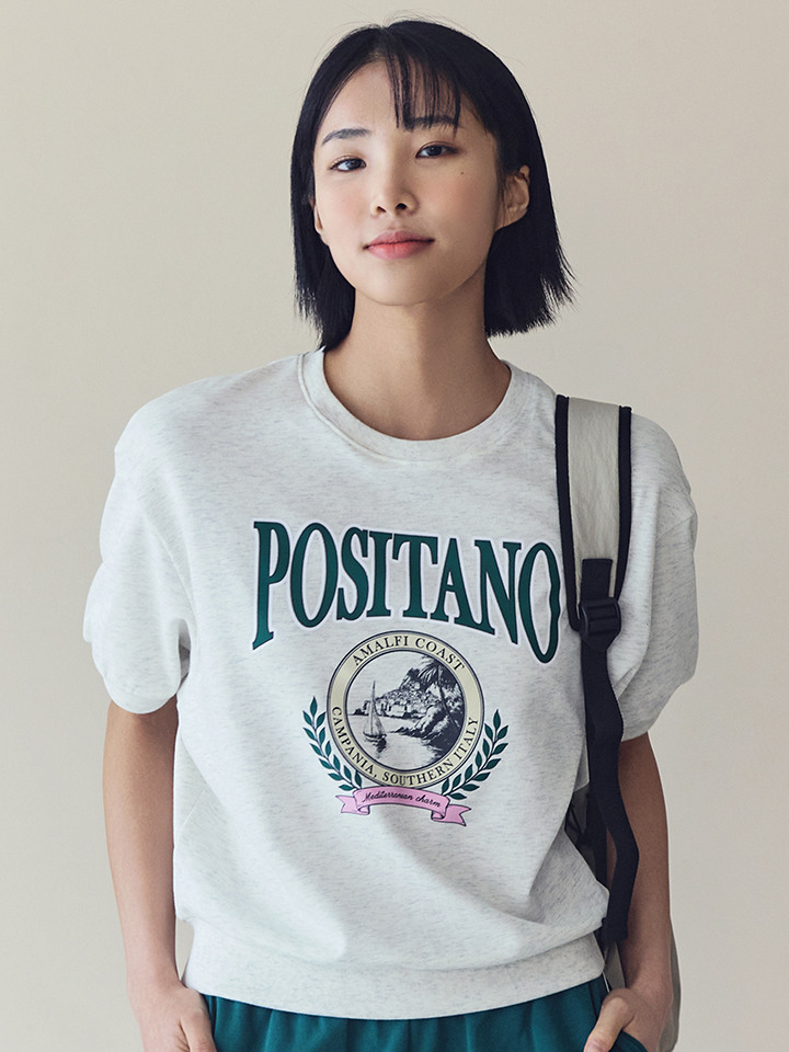 여성) 쿨에어 코튼 더블니트 반팔 스웨트셔츠