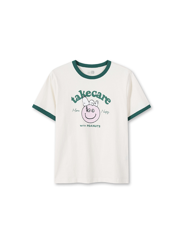 여성) 코튼 콜라보 반팔 티 (PEANUTS)