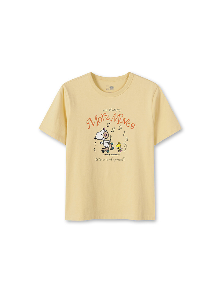 여성) 코튼 콜라보 반팔 티 (PEANUTS)