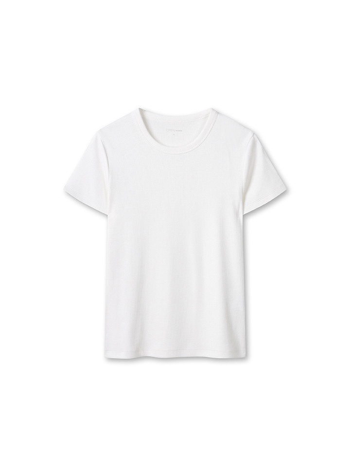 여성) 소프트 립 크루넥 반팔 티