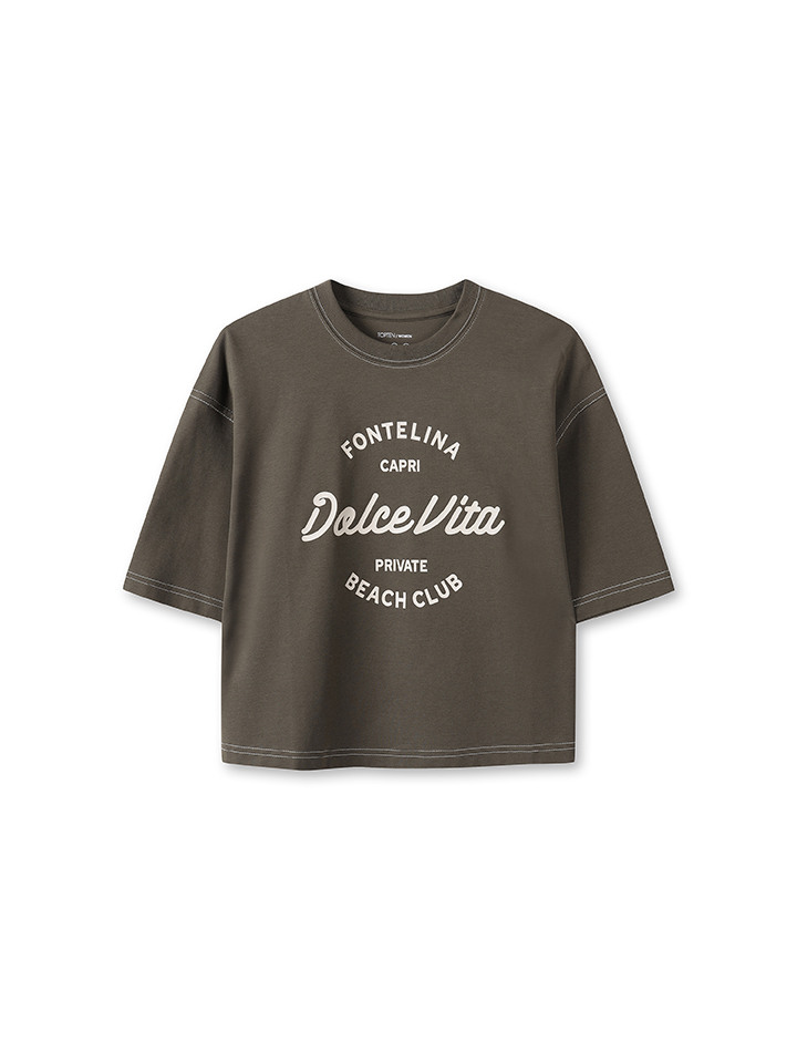 여성) 쿨에어 코튼 그래픽 반팔 티 (루즈핏)