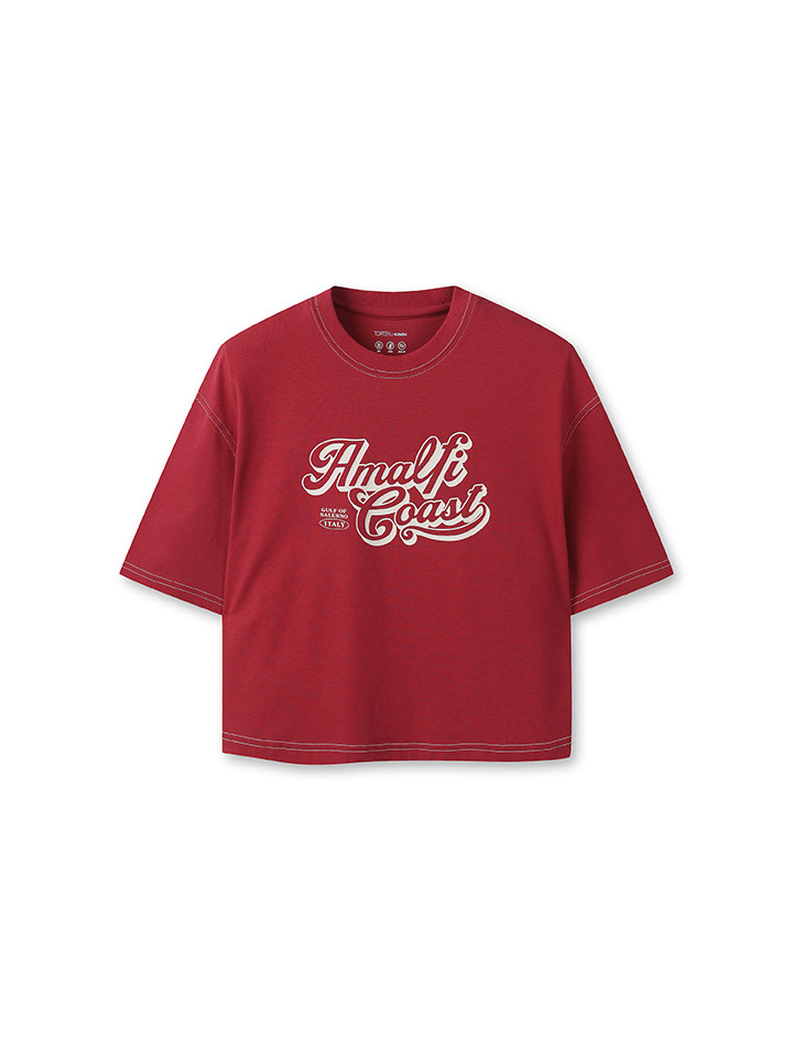 여성) 쿨에어 코튼 그래픽 반팔 티 (루즈핏)