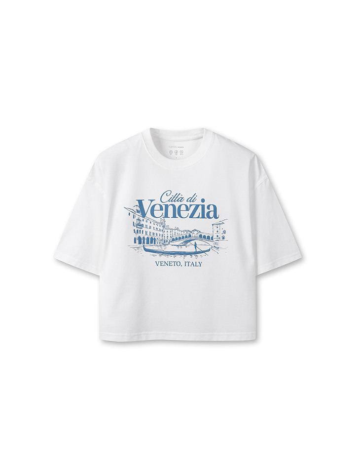 여성) 쿨에어 코튼 그래픽 반팔 티 (루즈핏)