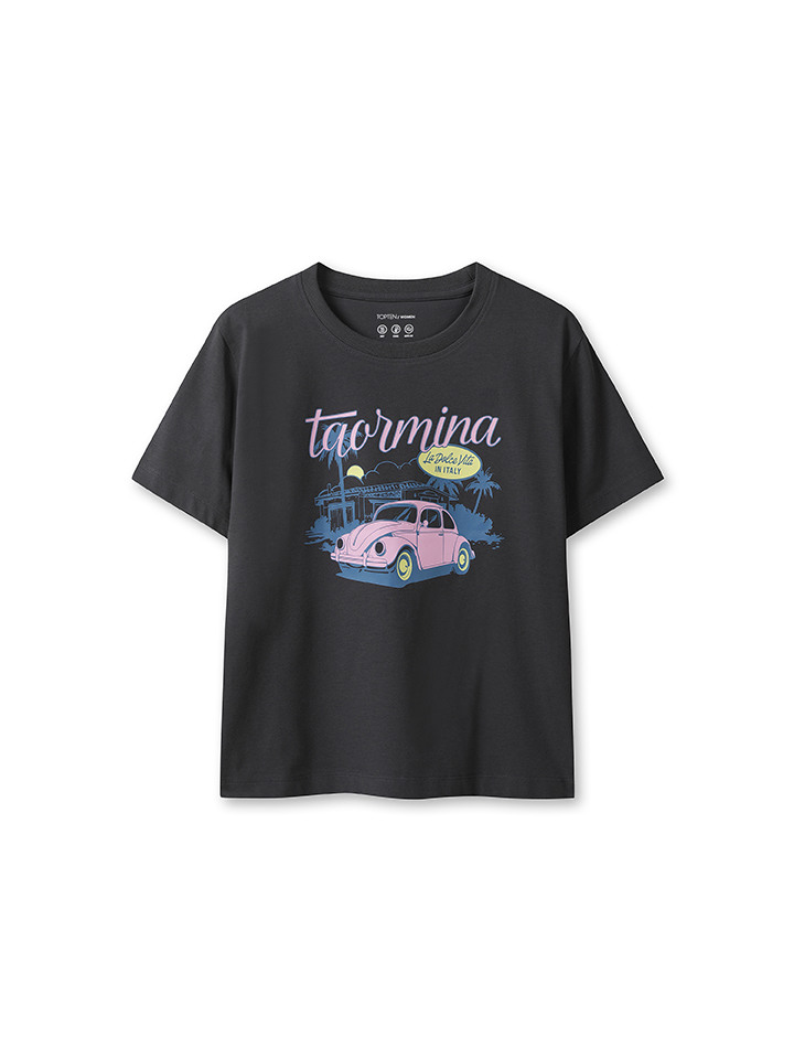 여성) 쿨에어 코튼 그래픽 반팔 티 (ITALY)