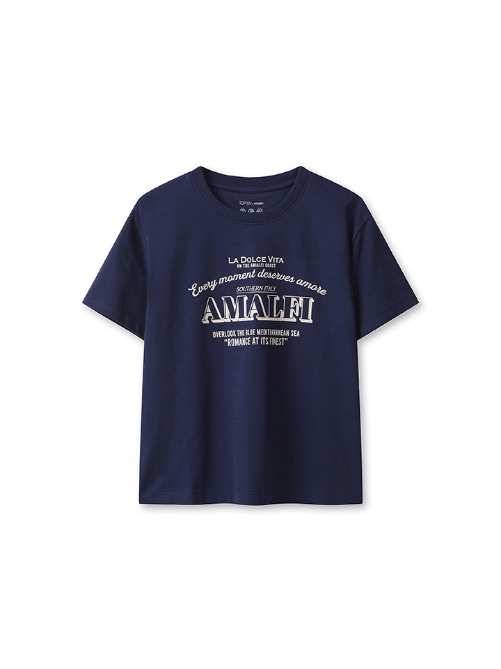 여성) 쿨에어 코튼 그래픽 반팔 티 (ITALY)