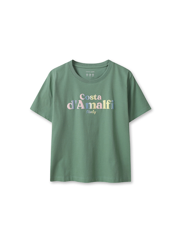 여성) 쿨에어 코튼 그래픽 반팔 티 (ITALY)