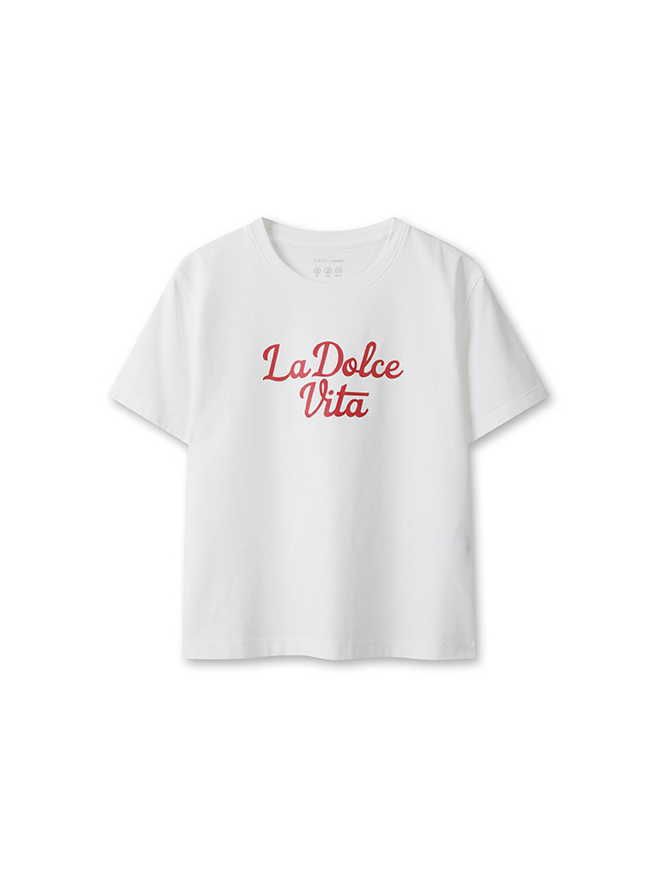 여성) 쿨에어 코튼 그래픽 반팔 티 (ITALY)