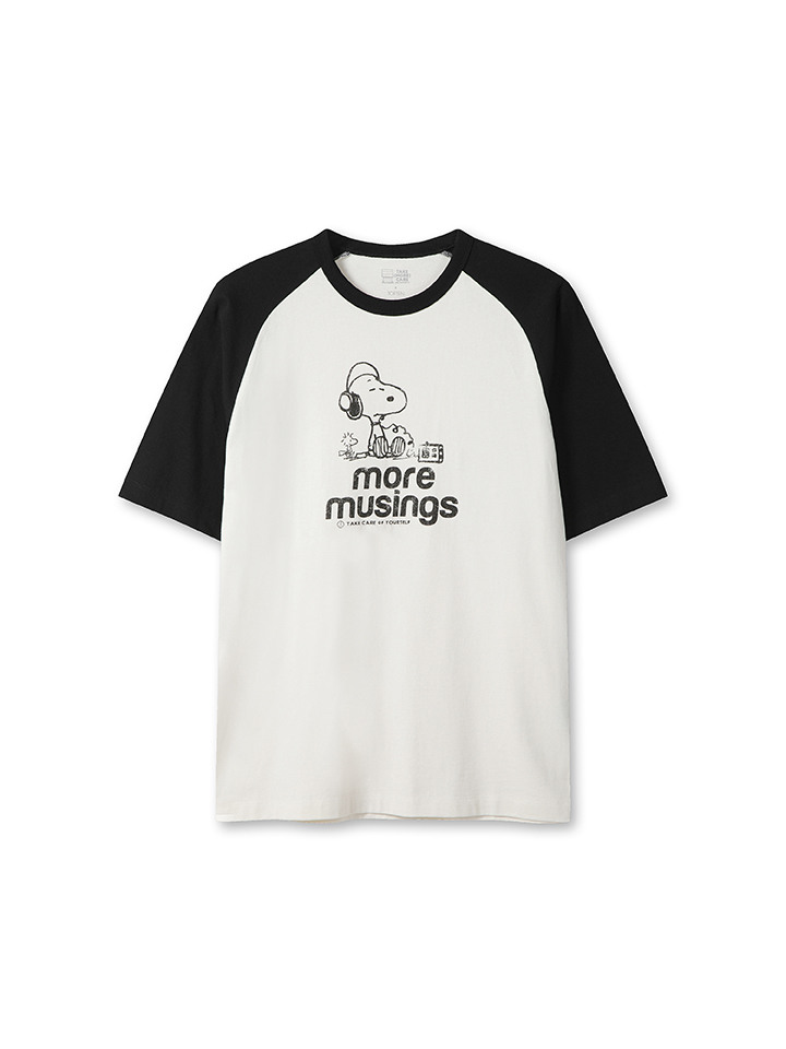 공용) 코튼 콜라보 반팔 티 (피너츠)