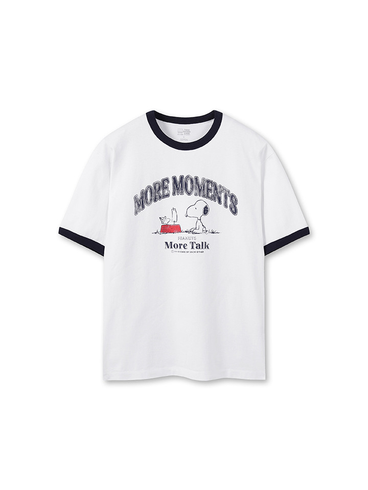 공용) 코튼 콜라보 반팔 티 (피너츠)