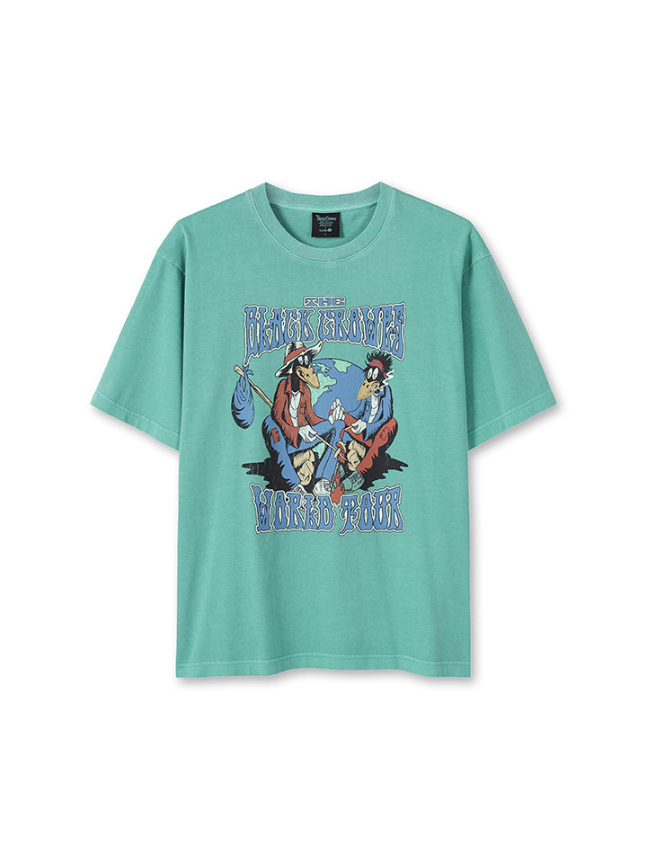 공용) 뮤직 콜라보 반팔 티 (블랙 크로우스)