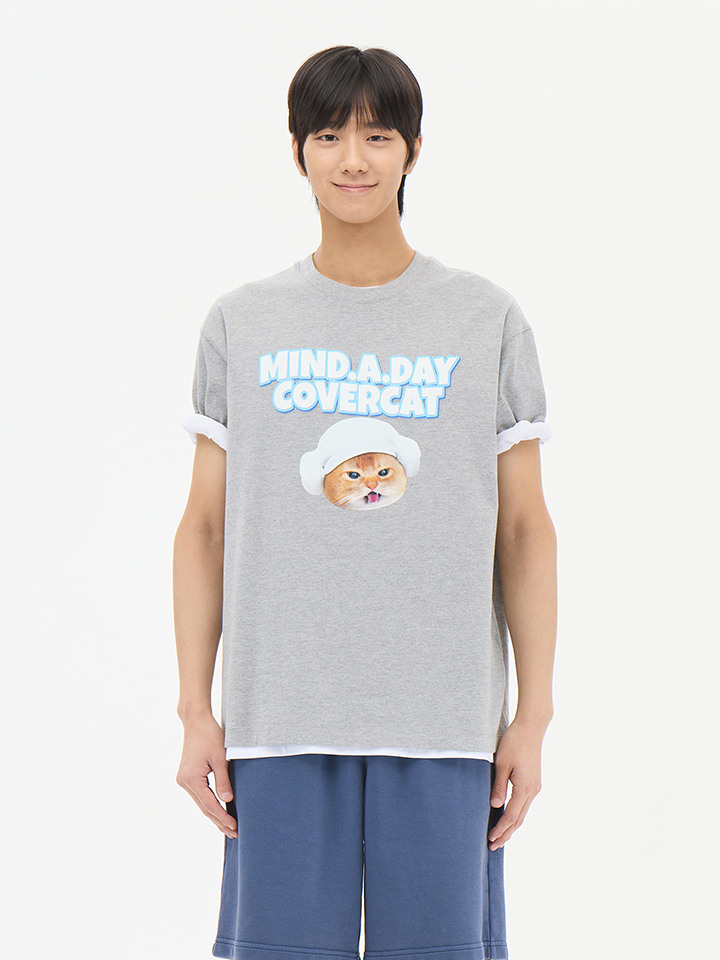 공용) 코튼 반팔T (마인드어데이 커버캣)