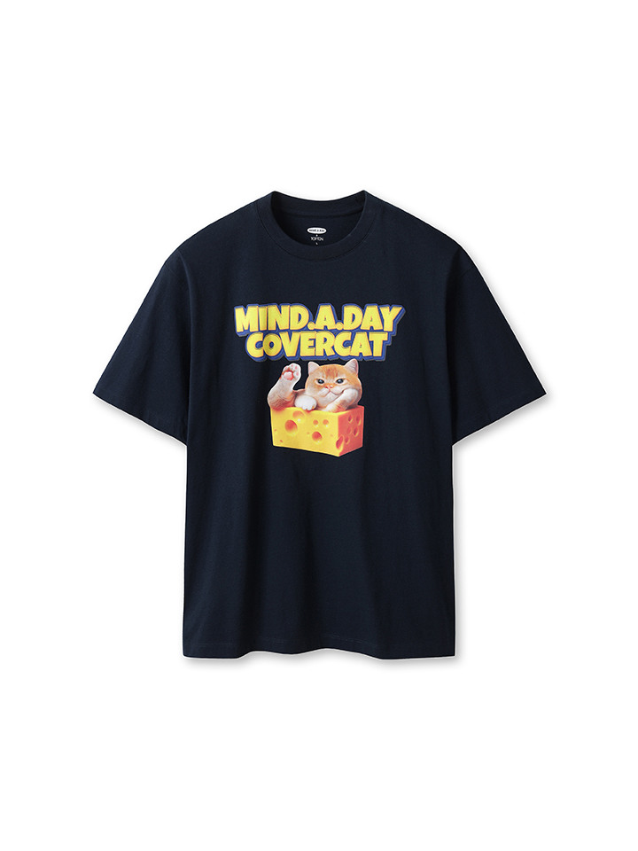 공용) 코튼 반팔T (마인드어데이 커버캣)