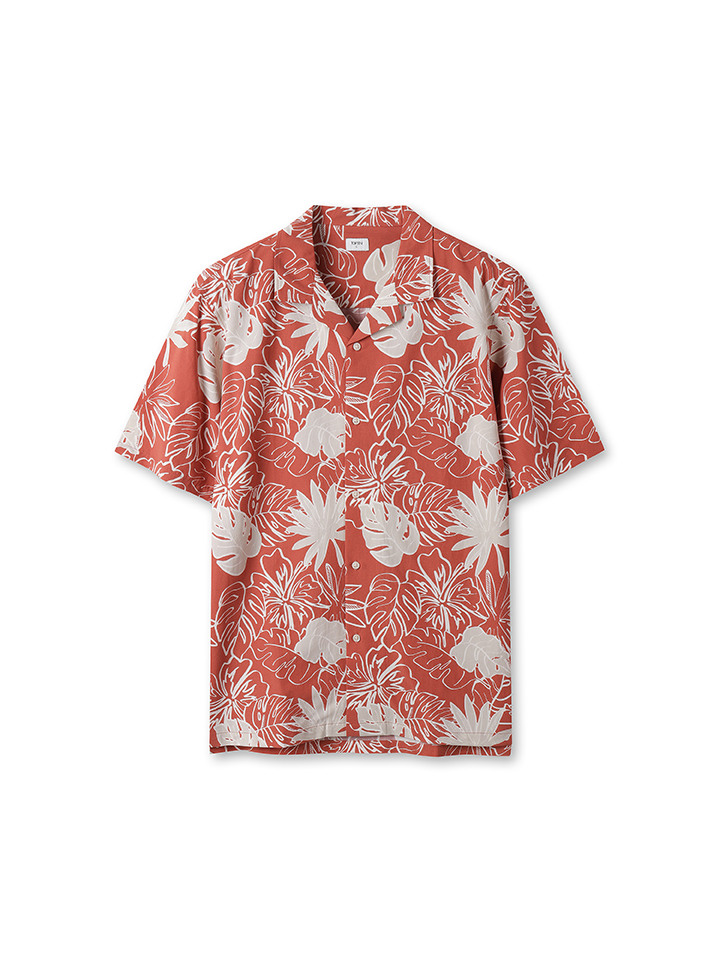 남성) 프린트 카바나 반팔 셔츠