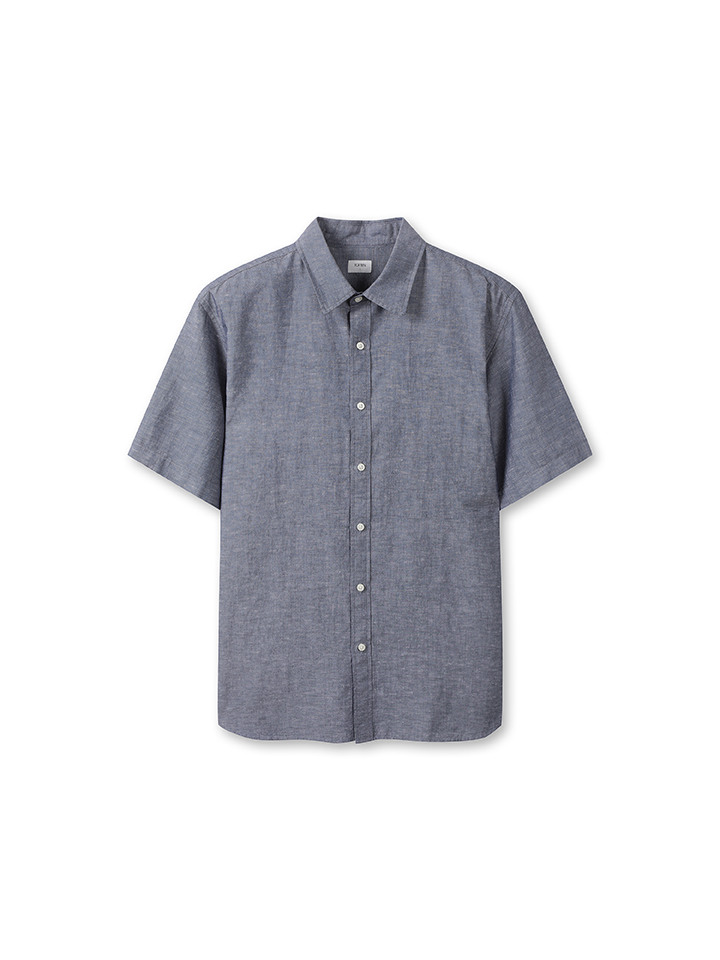 남성) 리넨 반팔 셔츠