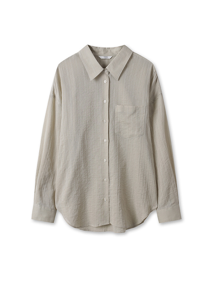 여성) 시어 레이스 블라우스