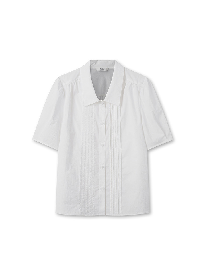 여성) 쿨터치 볼륨 소매 반팔 블라우스