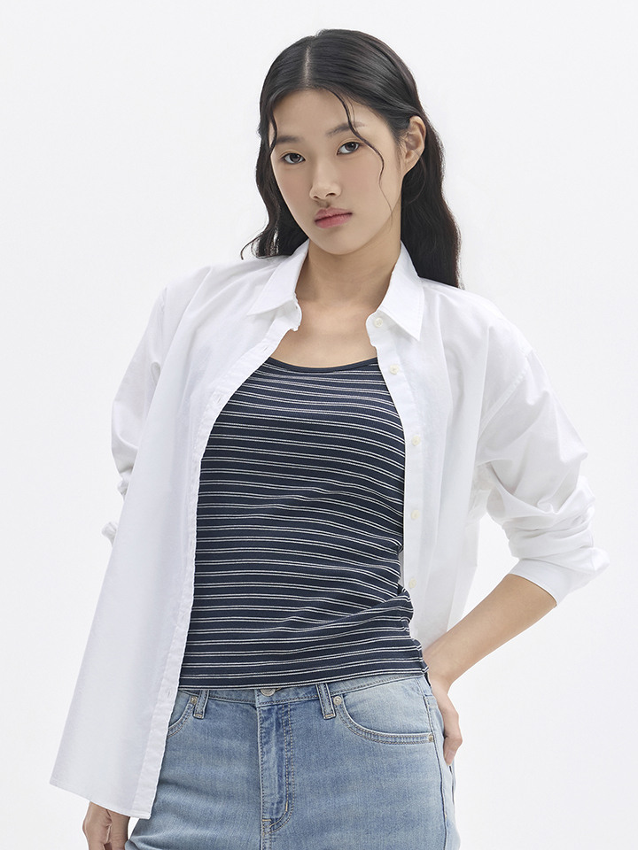 여성) 리넨 루즈핏 셔츠