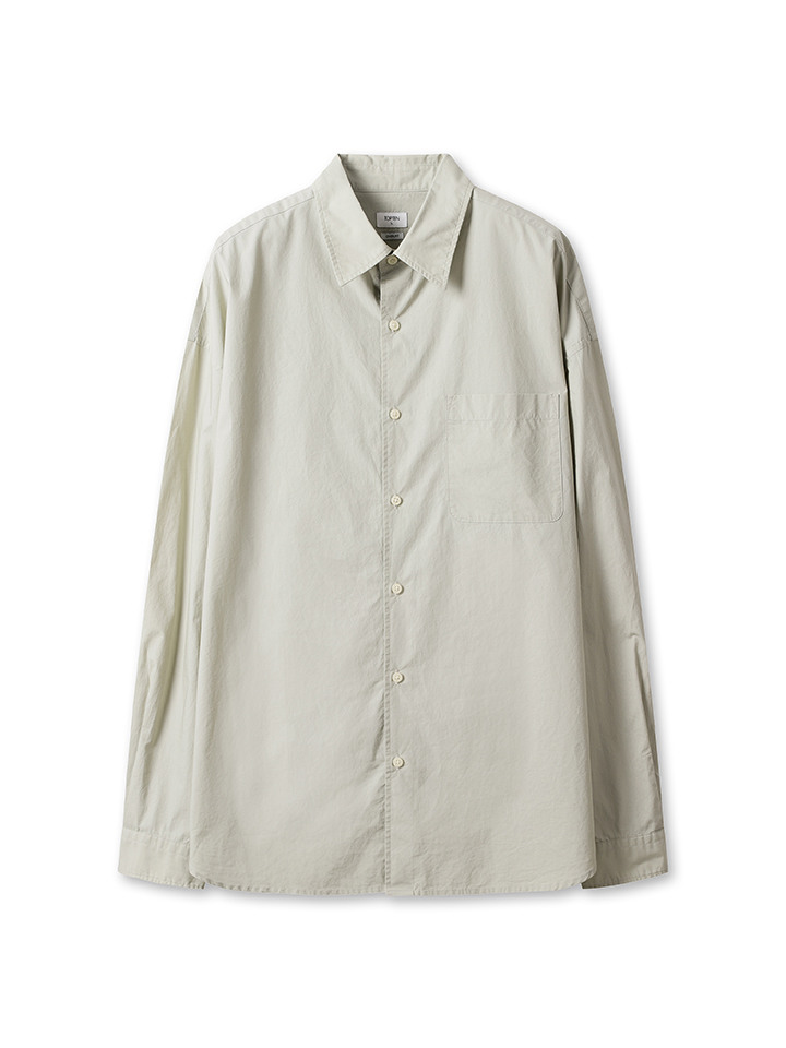 공용) 포플린 오버핏 셔츠