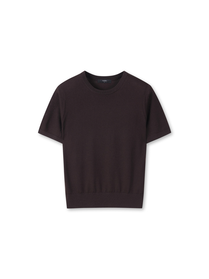 여성) 프리미엄 화인 메리노 반팔 스웨터