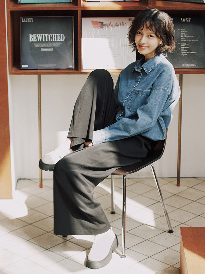 여성) 와이드 이지 밴딩 팬츠