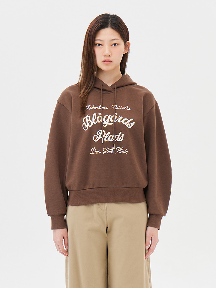 여성) 더블니트 그래픽 스웨트 후디