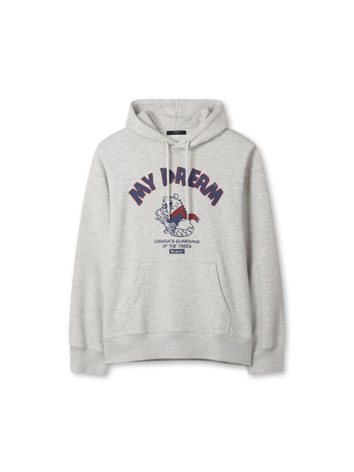 공용) 코튼 테리 그래픽 스웨트후디