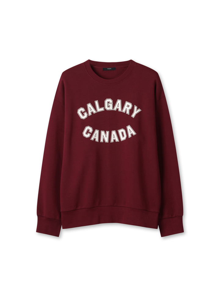 공용) 코튼 테리 그래픽 스웨트셔츠