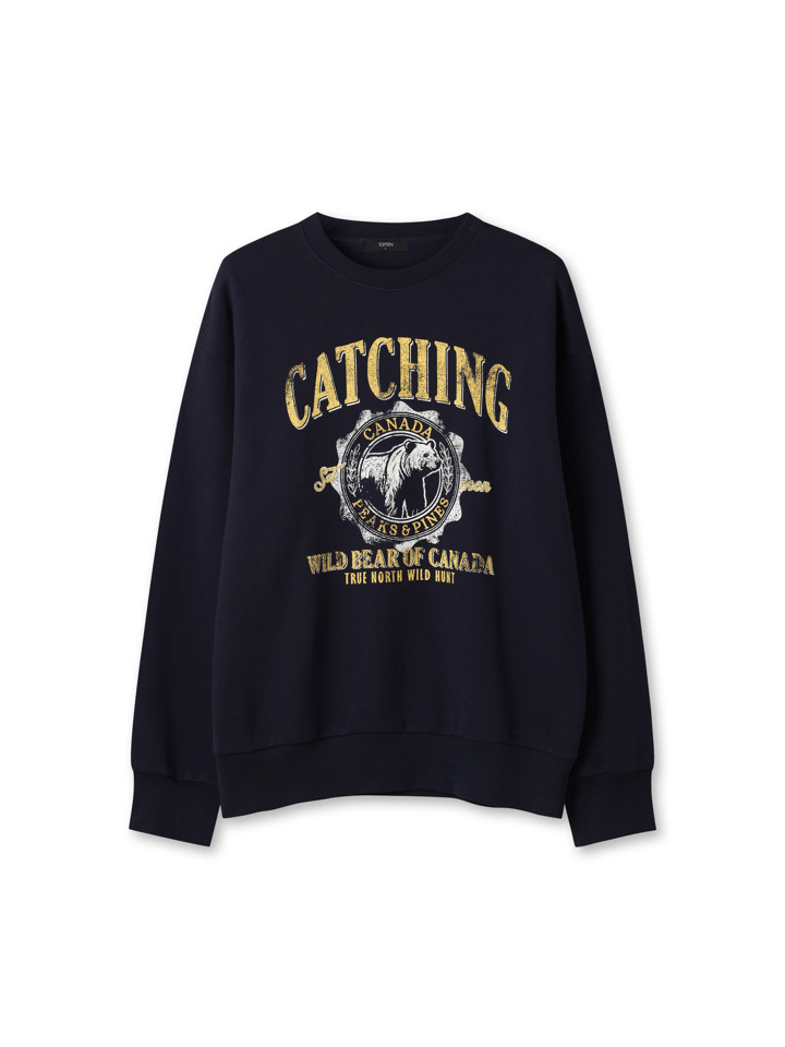 공용) 코튼 테리 그래픽 스웨트셔츠