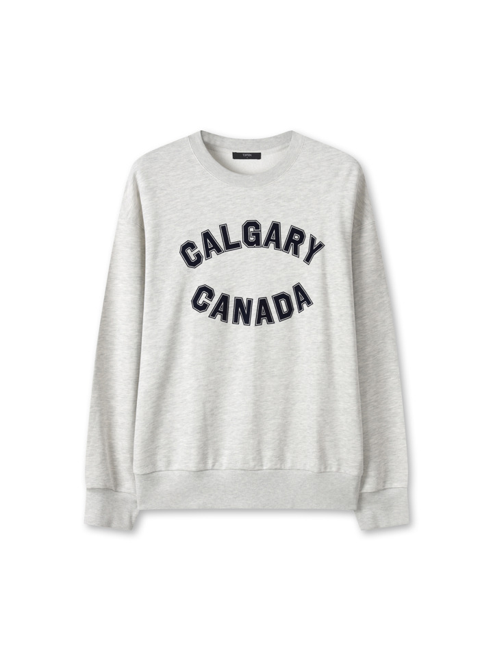 공용) 코튼 테리 그래픽 스웨트셔츠