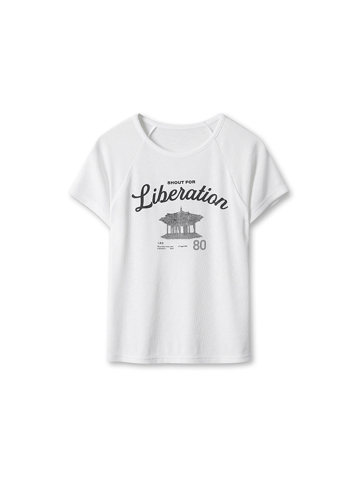 여성) 시어 반팔 티셔츠 (빛을 되찾다 광복 80th)