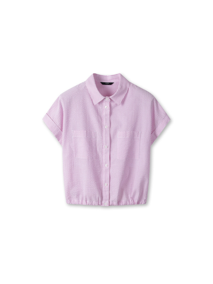 여성) 쿨터치 시어서커 스트링 반팔 셔츠