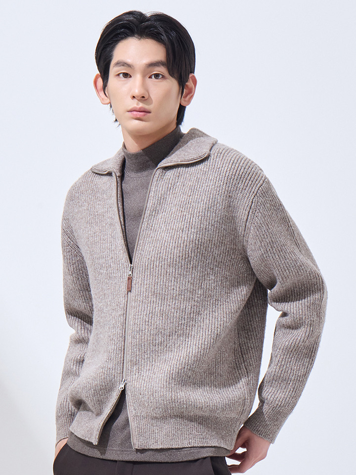 남성) 울블렌드 집업 가디건