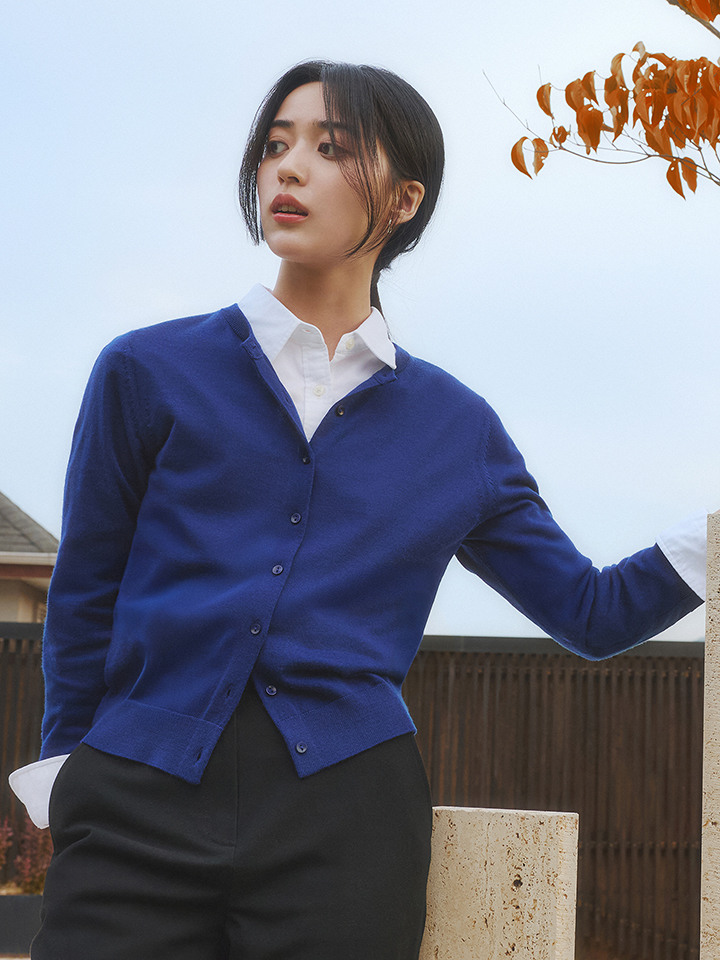 여성) 프리미엄 화인 메리노 가디건