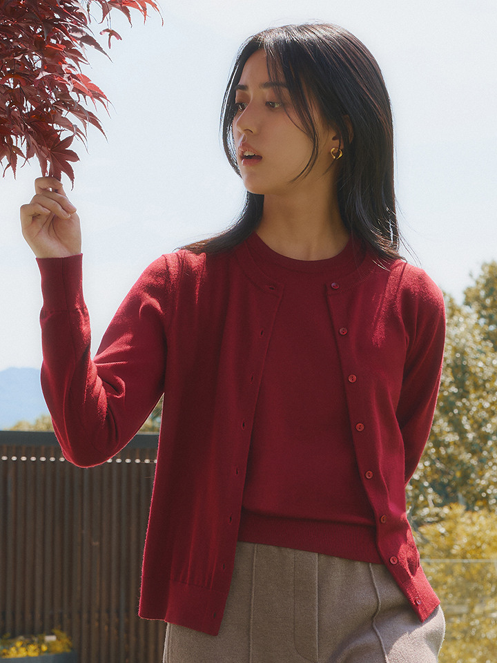 여성) 프리미엄 화인 메리노 가디건