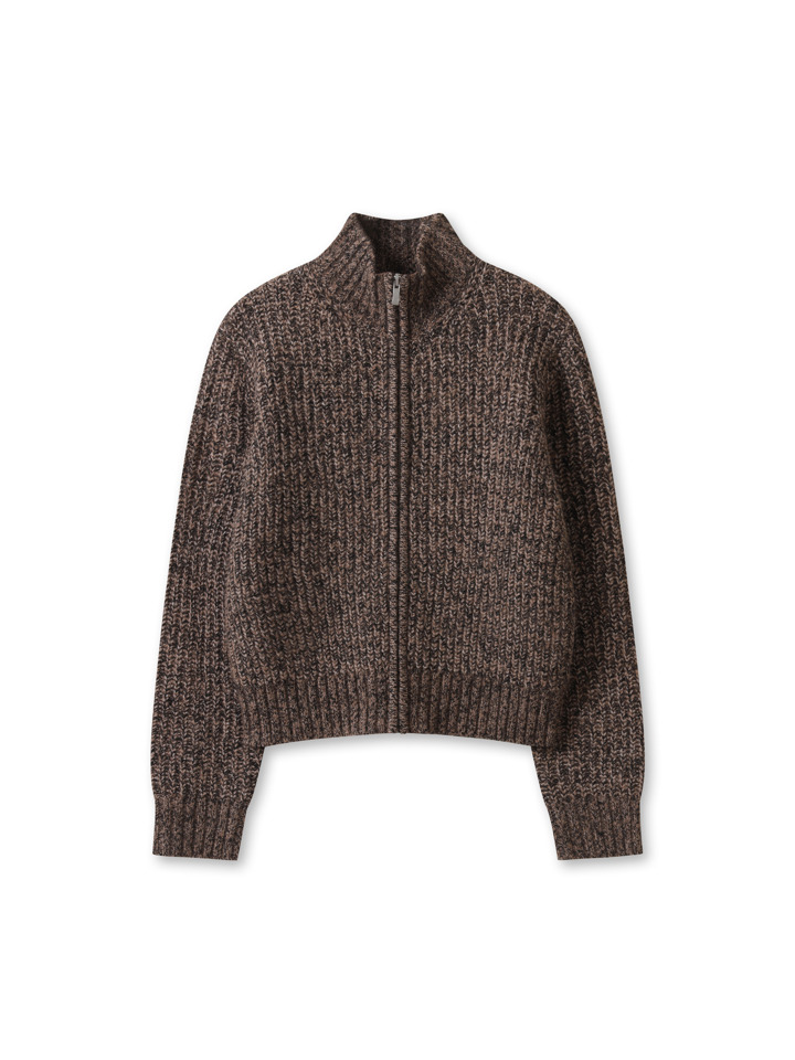 여성) 알파카 블렌드 트위드 가디건